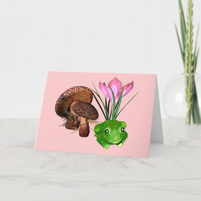 Cartes Pour Fêtes Annuelles Grenouille et tabouret (Devant)