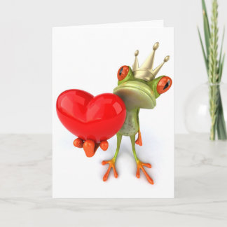 Cartes Pour Fêtes Annuelles Grenouille le Roi Heart