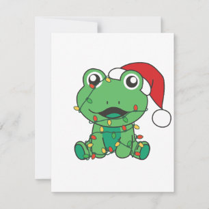 Cartes Pour Fêtes Annuelles Grenouille Noël Animaux d'hiver Grenouilles de Noë