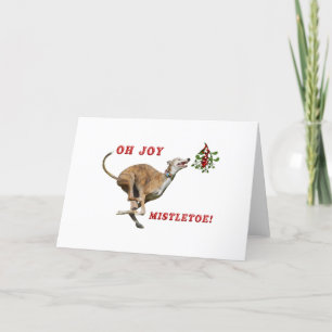Cartes Pour Fêtes Annuelles Greyhound & Mistletoe