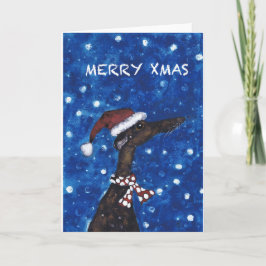 CARTES POUR FÊTES ANNUELLES GREYHOY MERRY XMAS