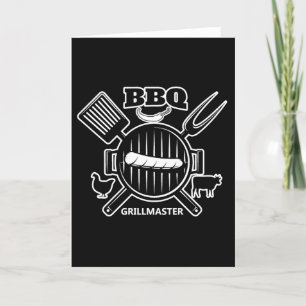 Cartes Pour Fêtes Annuelles Grill Master Grey Card