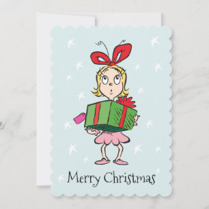 Cartes Pour Fêtes Annuelles Grille   Cindy-Lou Qui - Tenant Présent