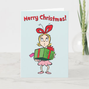 Cartes Pour Fêtes Annuelles Grille   Cindy-Lou Qui - Tenant Présent