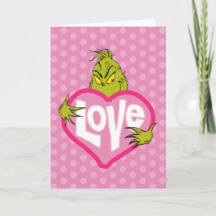 Cartes Pour Fêtes Annuelles Grille   Love Pink Heart