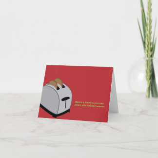 Cartes Pour Fêtes Annuelles Grille-pain de Noël - Rouge