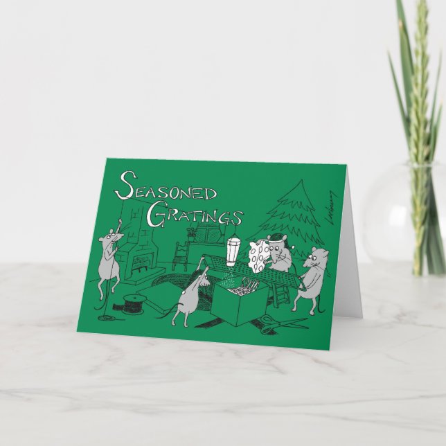Cartes Pour Fêtes Annuelles Grilles séchées (Devant)