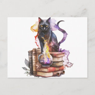Cartes Pour Fêtes Annuelles Grimoires de chats noirs Potions Halloween