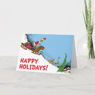 Cartes Pour Fêtes Annuelles Grinch Classique   Grinch et Max le Renne