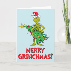 Cartes Pour Fêtes Annuelles Grinch Classique   Mauvais