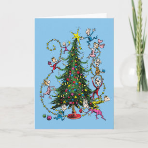 Cartes Pour Fêtes Annuelles Grinch classique   Noël Arbre photo