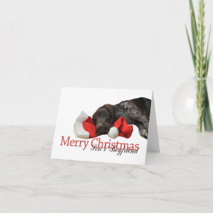 Cartes Pour Fêtes Annuelles Grizzly brillant Fils et copain Joyeux Noël