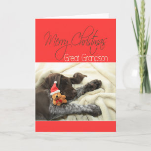 Cartes Pour Fêtes Annuelles Grizzly brillant Grand Grand-fils Joyeux Noël