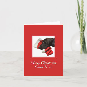 Cartes Pour Fêtes Annuelles Grizzly brillant Grande nièce Joyeux X mas