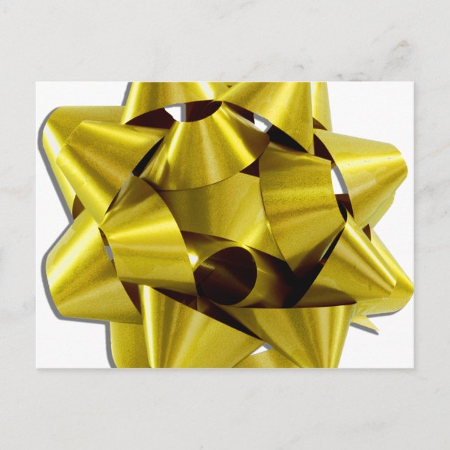 Cartes Pour Fêtes Annuelles Gros arc de Noël en or (Devant)