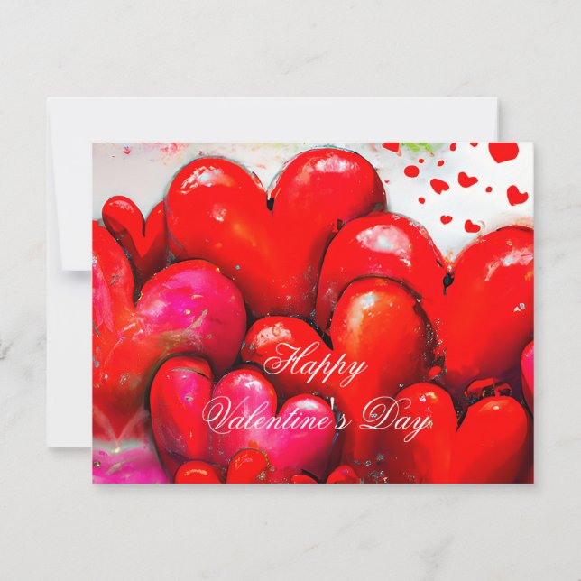 Cartes Pour Fêtes Annuelles Gros coeur rouge valentine (Devant)