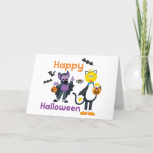 Cartes Pour Fêtes Annuelles Gros Oiseau et le Comte Joyeux Halloween