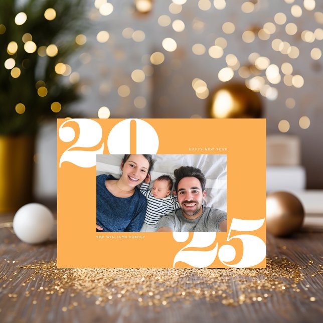Cartes Pour Fêtes Annuelles Grosse année audacieuse Nouvel An Photo Marigold J (Créateur téléchargé)