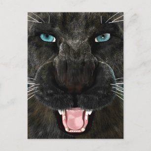 Cartes Pour Fêtes Annuelles Grosse chatte Panthère noire