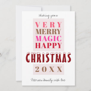 Cartes Pour Fêtes Annuelles Grosse typographie moderne et tendance Salutations