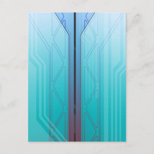 Cartes Pour Fêtes Annuelles Groupe Holographic Cyber Blue Sci-Fi