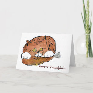 Cartes Pour Fêtes Annuelles Grrrr-Purrrrrr dit le chaton Brown