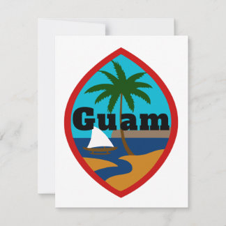 Cartes Pour Fêtes Annuelles Guam Seal Open Book Card