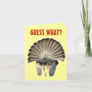 Cartes Pour Fêtes Annuelles Guess What? Turkey Butt!  Note Card