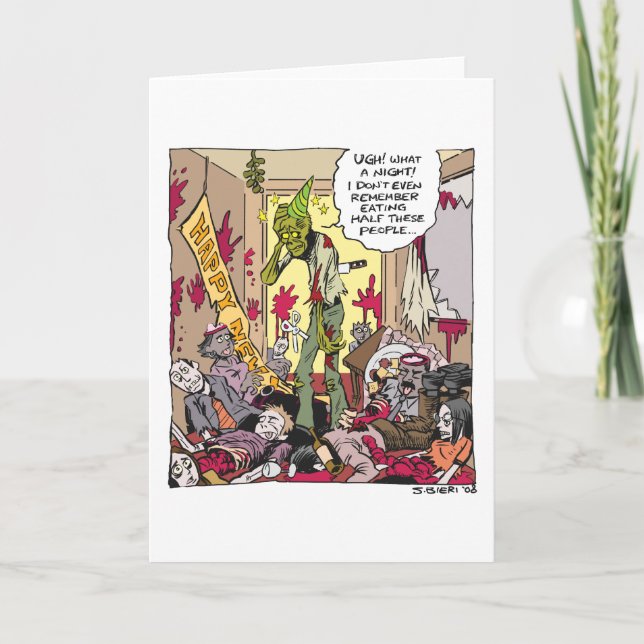 Cartes Pour Fêtes Annuelles Gueule de bois (Devant)