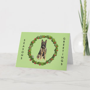 Cartes Pour Fêtes Annuelles Guirlande berger allemande