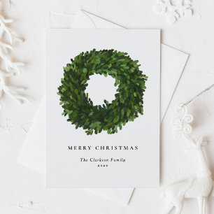 Cartes Pour Fêtes Annuelles Guirlande de Boxe Peinte à la main Joyeux Noël