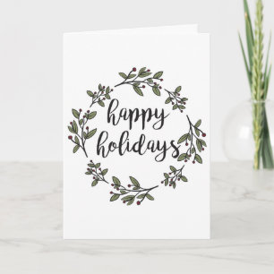 Cartes Pour Fêtes Annuelles Guirlande florale simple