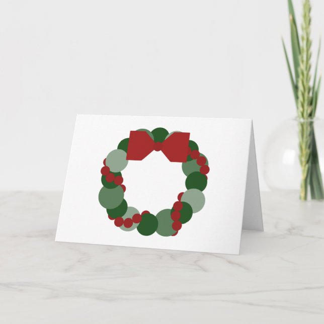 Cartes Pour Fêtes Annuelles Guirlande géométrique de Noël (Devant)