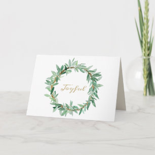 Cartes Pour Fêtes Annuelles Guirlande olive de laurier d'entreprise