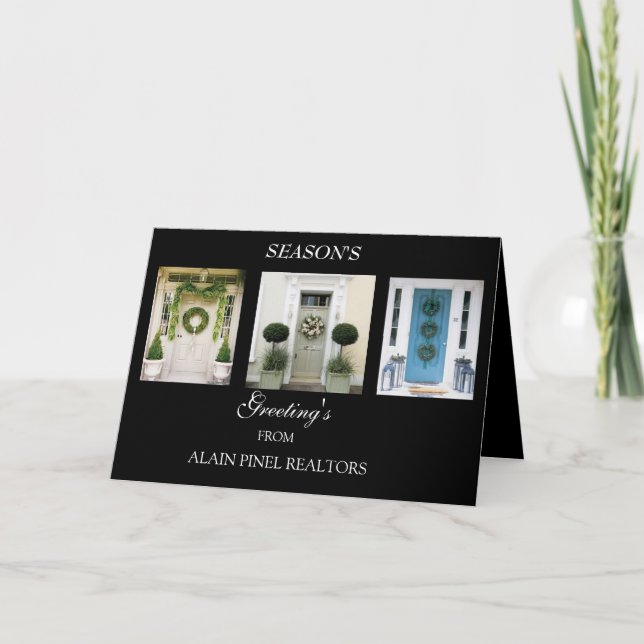 Cartes Pour Fêtes Annuelles Guirlandes de Noël (Devant)