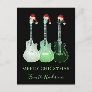 Cartes Pour Fêtes Annuelles Guitares personnalisées Joyeux Noël
