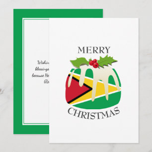 Cartes Pour Fêtes Annuelles GUYANA FLAG   Pudding de Noël   Festif