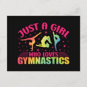 Cartes Pour Fêtes Annuelles Gymnastique Gymnastique Juste une fille qui aime l
