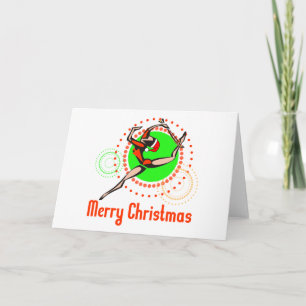 Cartes Pour Fêtes Annuelles Gymnastique rythmique Joyeux Noël