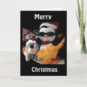 CARTES POUR FÊTES ANNUELLES H0PE Y0UR CHRITMAS "R0CKS" DIT GUITAR PLAYER