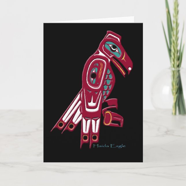 Cartes Pour Fêtes Annuelles HAIDA EAGLE Collection (Devant)
