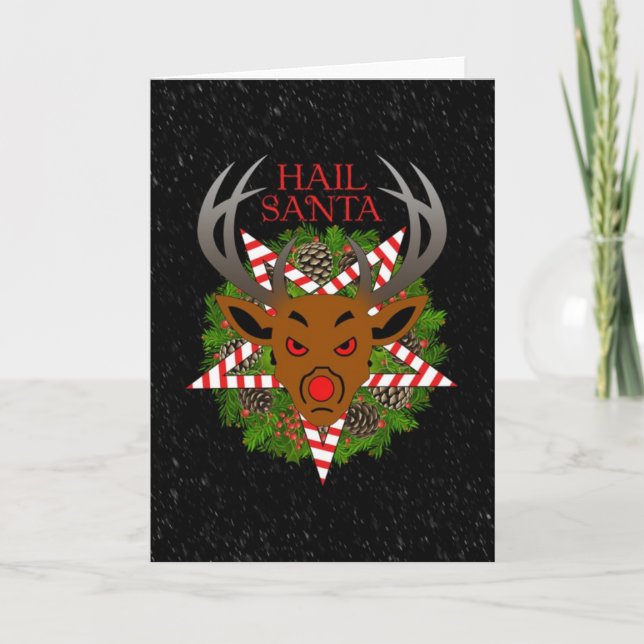 Cartes Pour Fêtes Annuelles Hail Père Noël (Devant)