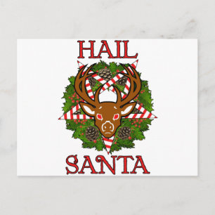 Cartes Pour Fêtes Annuelles Hail Santa