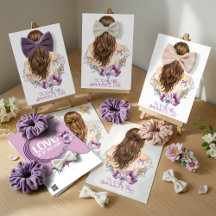 Hair Clip & Scrunchie Display Card  Floral Boutiqe
