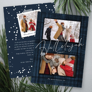 Cartes Pour Fêtes Annuelles Hallelujah Script Religieux Noël 2 Photo