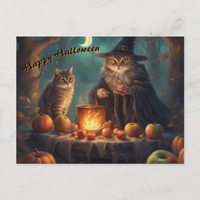 Cartes Pour Fêtes Annuelles Halloween avec des amis (Devant)