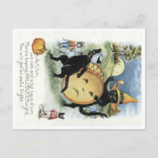Cartes Pour Fêtes Annuelles Halloween Black Cat Kitten Mice Mouse Postcard