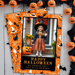 Cartes Pour Fêtes Annuelles Halloween classique mignon photo personnalisée