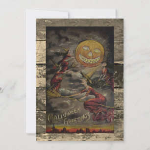 Cartes Pour Fêtes Annuelles Halloween drôle vintage modifiable