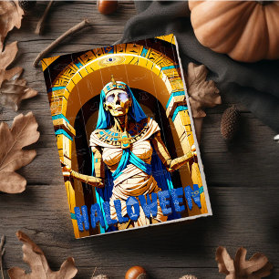 Cartes Pour Fêtes Annuelles Halloween éffrayante égyptienne maman